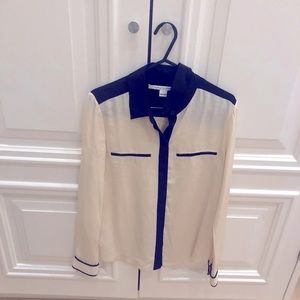 DvF 100% silk shirt, barely worn, like brand new
